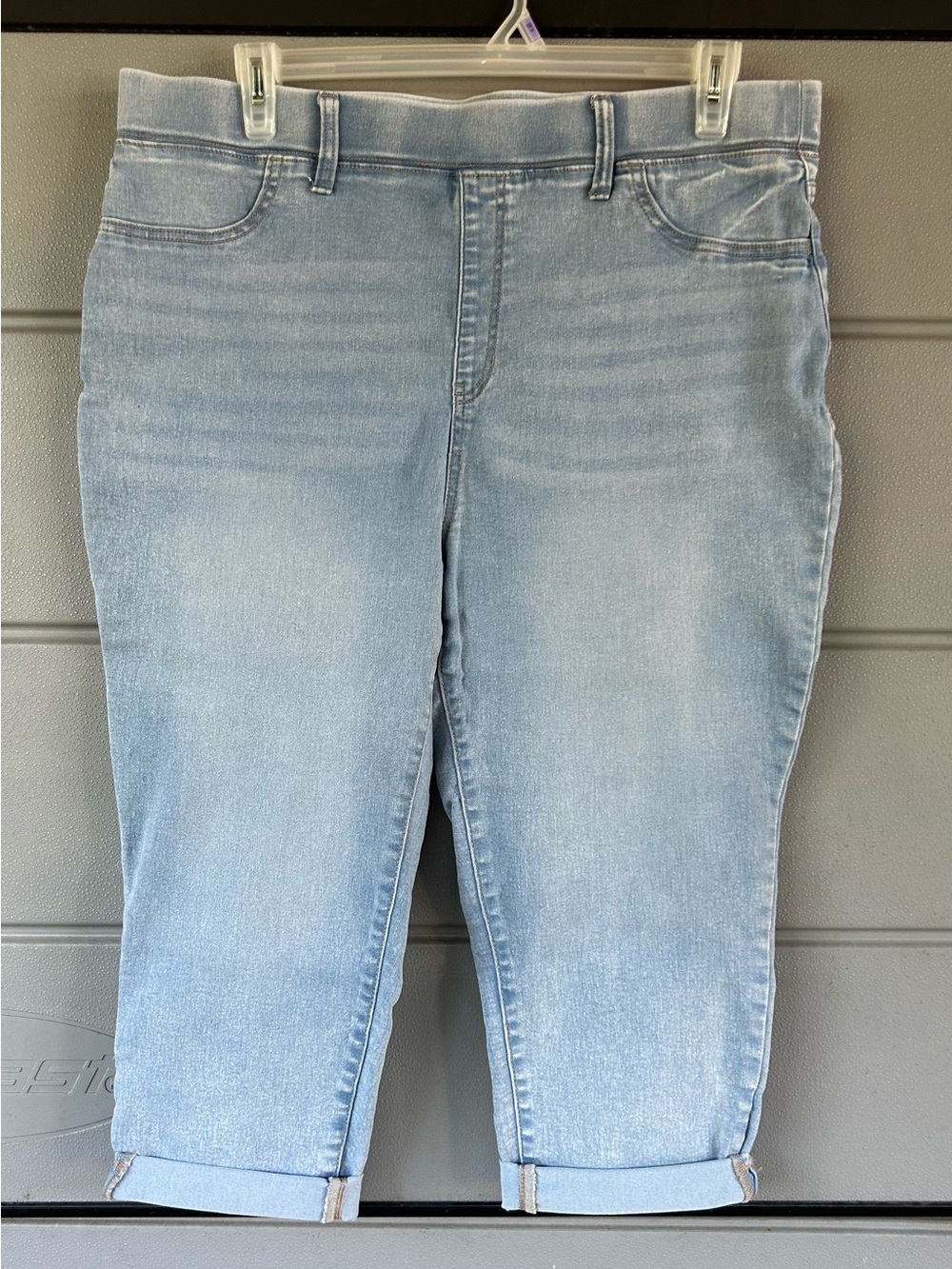 Terra & Sky Light Blue Cropped Stretch Jeans